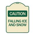 Signmission Caution Falling Ice and Snow Heavy-Gauge Aluminum Architectural Sign, 24" x 18", TG-1824-24286 A-DES-TG-1824-24286